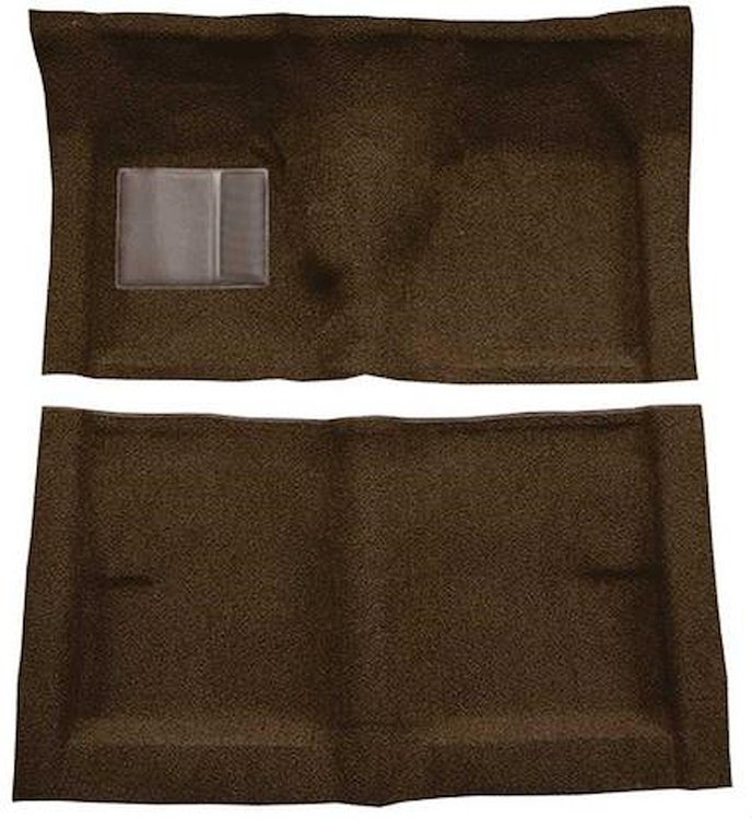 F9223430 1962-65 Fairlane/Meteor 2-Door Sedan Floor Shift; Full Molded Loop Carpet; Kit; Dark Brown
