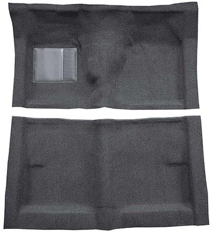 F9223447 1962-65 Fairlane/Meteor 2-Door Sedan Floor Shift; Full Molded Loop Carpet; Kit; Gunmetal Gray