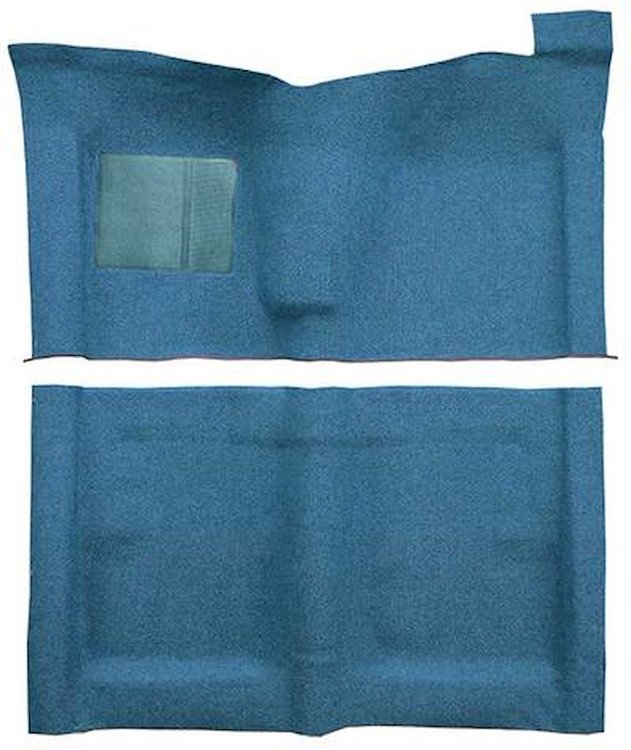 F9223604 1970-71 Ford Torino 2-Door Hardtop w/ Floor Shift; Molded Loop Carpet; Kit; Bright Blue
