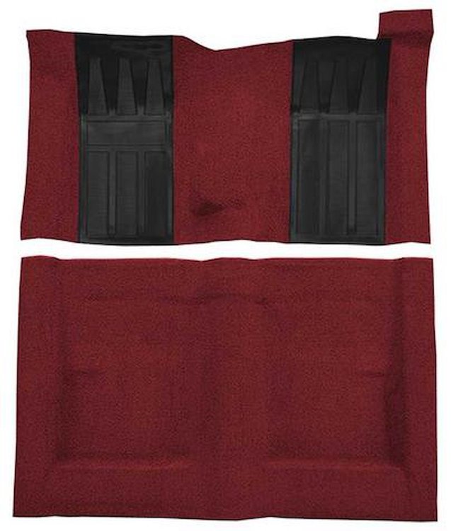 F9223715 1970-71 Ford Torino GT 2-Door Hardtop 4-Speed; Loop Carpet; Kit w/ 2; Black Inserts; Maroon