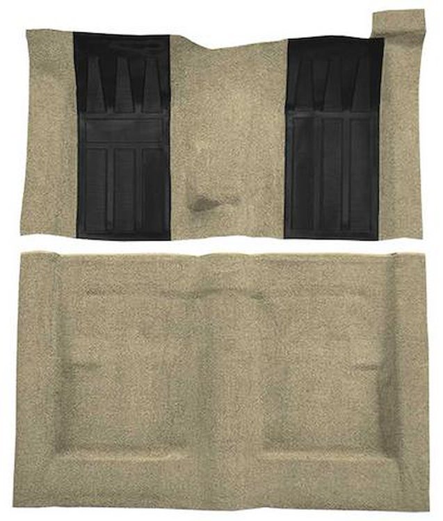 F9223744 1970-71 Ford Torino GT 2-Door Hardtop 4-Speed; Loop Carpet; Kit w/ 2; Black Inserts; Fawn Sandalwood