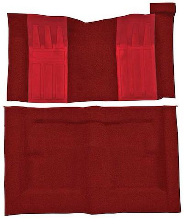 F9223802 1970-71 Ford Torino GT 2-Door Hardtop 4-Speed; Loop Carpet; Kit w/ Red Inserts; Red