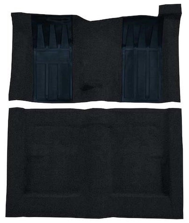 F9223901 1970-71 Ford Torino GT 2-Door Hardtop 4-Speed; Loop Carpet; Kit w/ Dark Blue Inserts; Black
