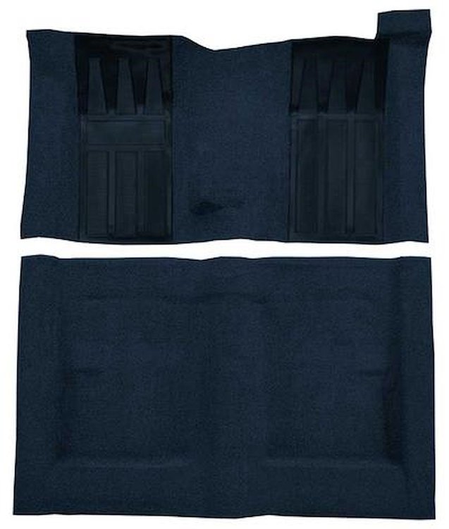 F9223912 1970-71 Ford Torino GT 2-Door Hardtop 4-Speed; Loop Carpet; Kit w/ Dark Blue Inserts; Dark Blue