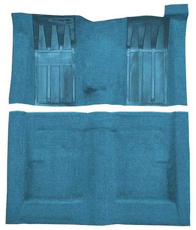 F9224141 1970-71 Ford Torino GT 2-Door Hardtop 4-Speed; Loop Carpet; Kit w/ Medium Blue Inserts; Medium Blue