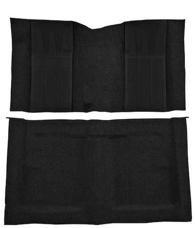 F9224501 1970-71 Ford Torino GT Convertible 4-Speed; Loop Carpet; Kit w/ 2; Black Inserts; Black