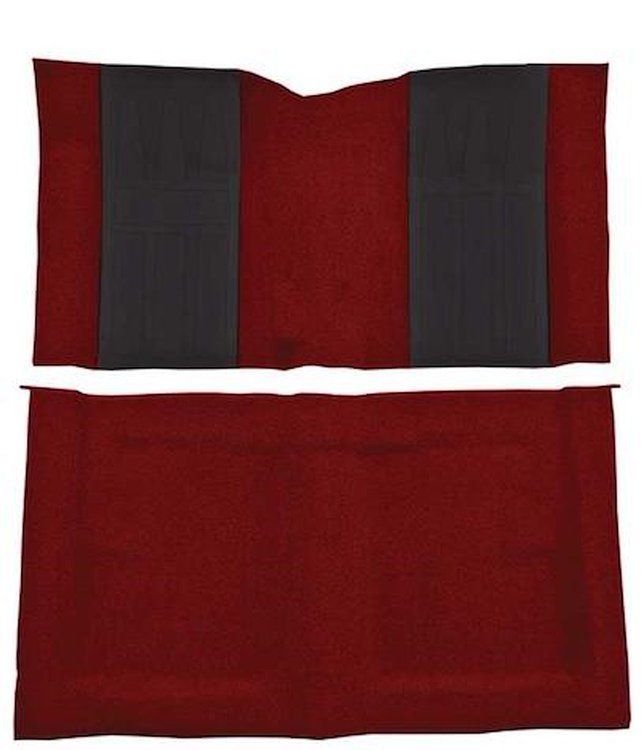 F9224502 1970-71 Ford Torino GT Convertible 4-Speed; Loop Carpet; Kit w/ 2; Black Inserts; Red