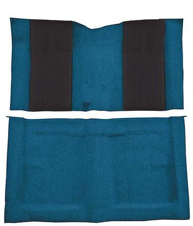 F9224504 1970-71 Ford Torino GT Convertible 4-Speed; Loop Carpet; Kit w/ 2; Black Inserts; Bright Blue