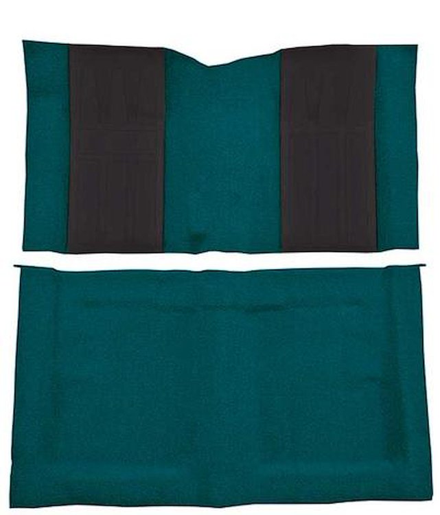F9224506 1970-71 Ford Torino GT Convertible 4-Speed; Loop Carpet; Kit w/ 2; Black Inserts; Aqua