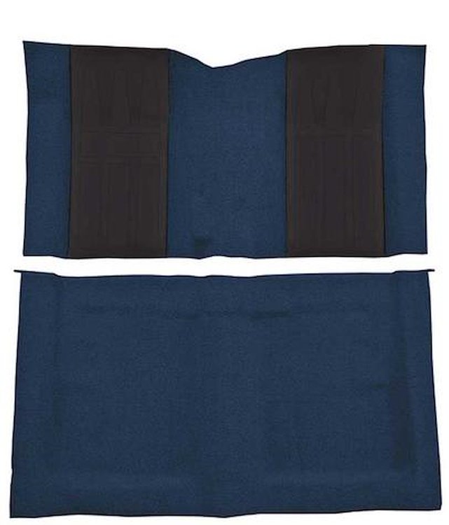 F9224512 1970-71 Ford Torino GT Convertible 4-Speed; Loop Carpet; Kit w/ 2; Black Inserts; Dark Blue