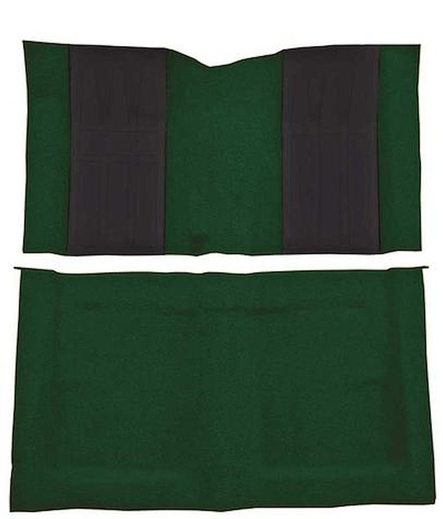 F9224513 1970-71 Ford Torino GT Convertible 4-Speed; Loop Carpet; Kit w/ 2; Black Inserts; Dark Green