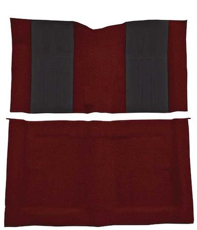 F9224515 1970-71 Ford Torino GT Convertible 4-Speed; Loop Carpet; Kit w/ 2; Black Inserts; Maroon