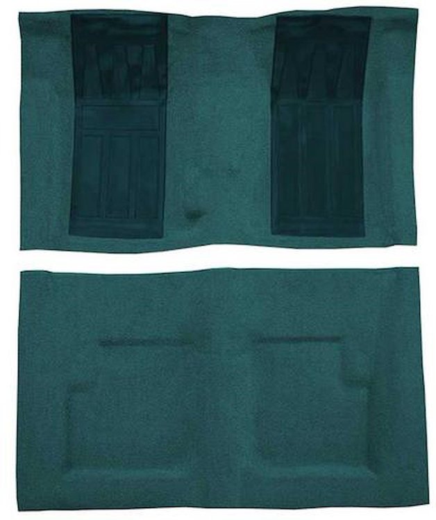 F9224606 1970-71 Ford Torino GT Convertible 4-Speed; Loop Carpet; Kit w/ 2 Aqua Inserts; Aqua