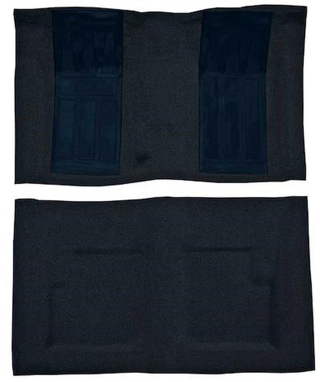 F9224701 1970-71 Ford Torino GT Convertible 4-Speed; Loop Carpet; Kit w/ Dark Blue Inserts; Black