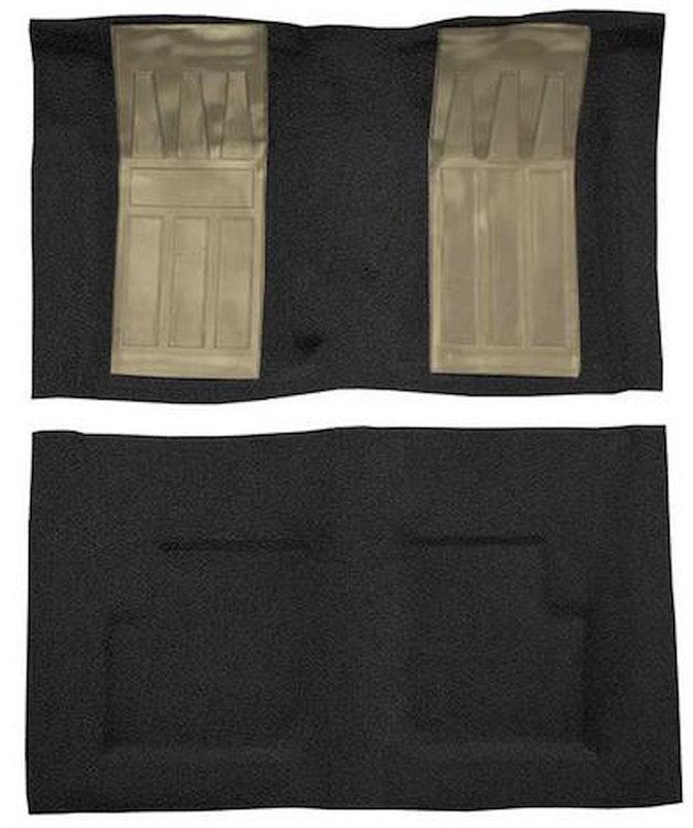F9224901 1970-71 Ford Torino GT Convertible 4-Speed; Loop Carpet; Kit w/ Fawn Inserts; Black
