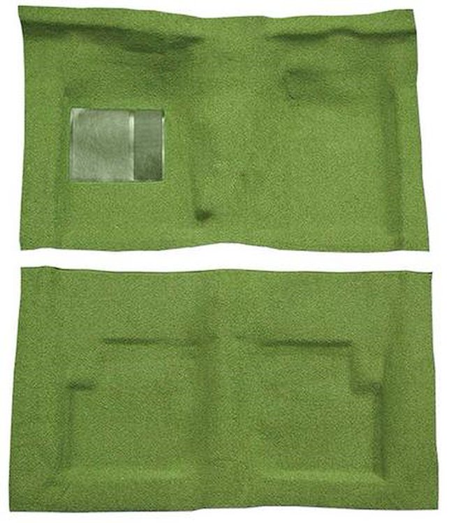 F9229319 1966-71 Fairlane/Torino Convertible w/ Floor Shift - Molded Loop Carpet Kit - Moss Green