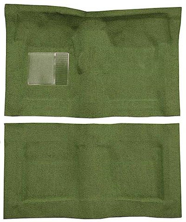 F9230519 1965-68 Galaxie/Custom 2-Door Hardtop/Sedan w/ Floor Shift- Molded Loop Carpet Kit - Moss Green
