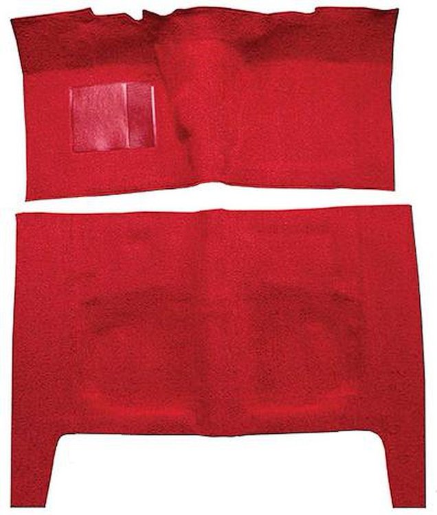 F9244902 1963-64 Ford Galaxie 4-Door Sedan w/ Flat Front & Floor Shift; Loop Carpet; Kit; Red
