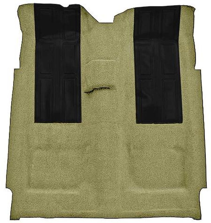 F9293909 1972-73 Ford Torino GT 2-Door Hardtop 4-Speed; Loop Carpet; Kit w/ 2; Black Inserts; Ivy Gold