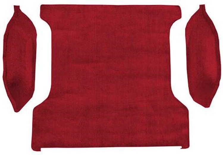 F9310793 1980-93 Ford Bronco Cargo Area; Molded; Cutpile Carpet; Kit; Dark Red/Carmine