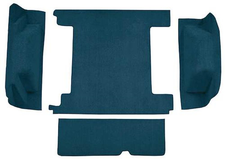 F9310953 1974-76 Ford Bronco w/ 2 Gas Tanks & Tailgate Lock; Cargo Area; Molded; Cutpile Carpet; Kit; Dark Blue