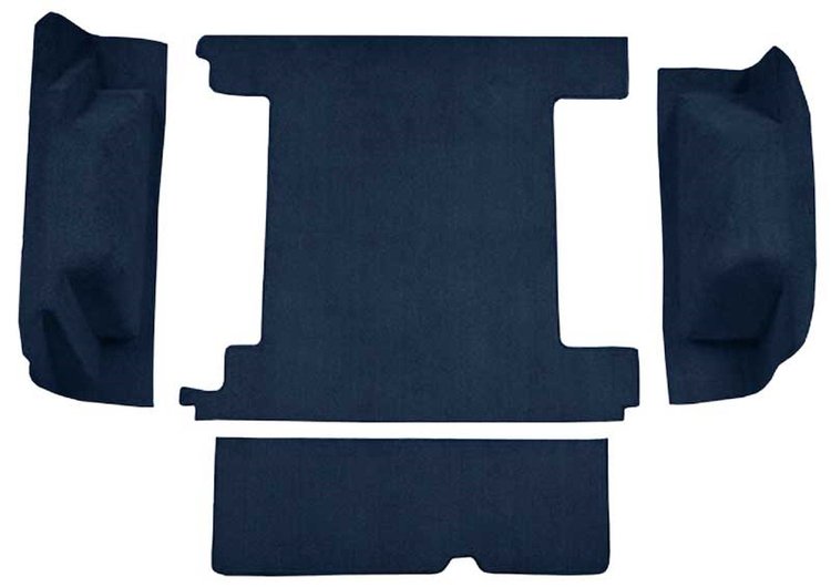 F9311012 1966-73 Ford Bronco w/ 2 Gas Tanks & Tailgate Lock Cargo Area; Loop Carpet; Kit; Dark Blue
