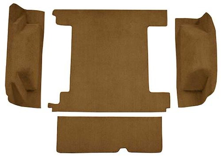 F9311069 1966-73 Ford Bronco w/ 2 Gas Tanks & Tailgate Lock Cargo Area; Loop Carpet; Kit; Medium Saddle