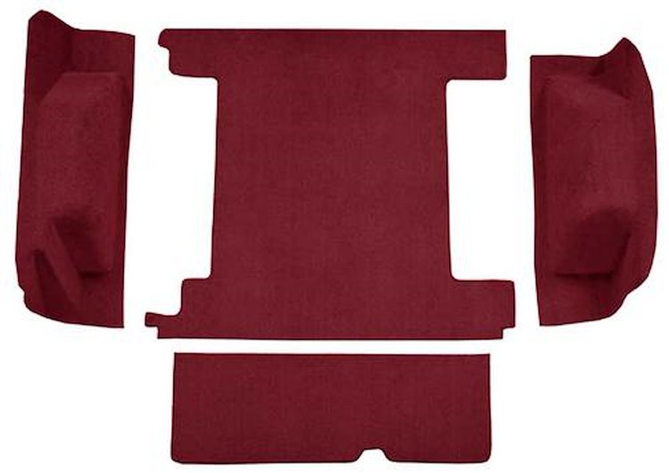F9312115 1966-73 Ford Bronco w/ 1 Gas Tank & Tailgate Lock; Cargo Area; Loop Carpet; Kit; Maroon