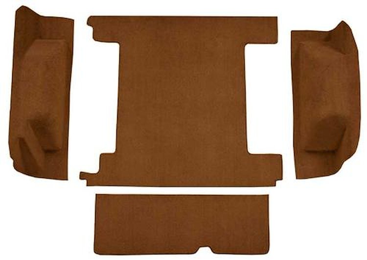 F9312118 1966-73 Ford Bronco w/ 1 Gas Tank & Tailgate Lock; Cargo Area; Loop Carpet; Kit; Dark Saddle