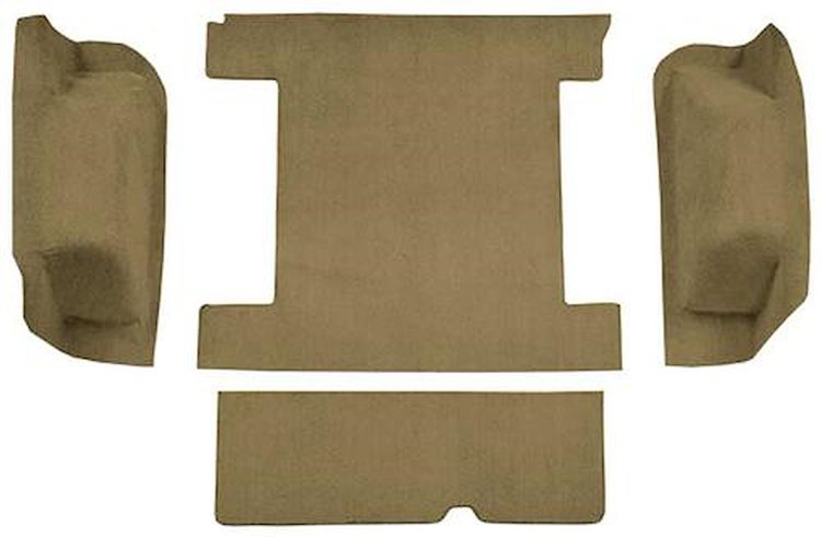 F9312269 1977 Ford Bronco w/ Tailgate Lock; Cargo Area; Molded; Cutpile Carpet; Kit; Medium Saddle