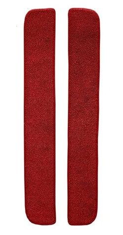 F9549902 1965-72 Ford F-Series 2-Piece Door Panel Insert Set w/ Cardboard - Loop - Red