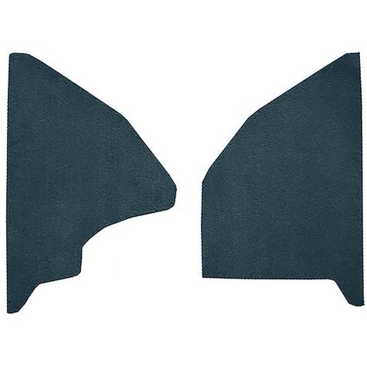 F9551508 1974-79 Ford F-Series Kick Panel Inserts w/ Mass Backing - Cutpile - Blue