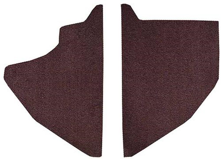 F9551515 1974-79 Ford F-Series Kick Panel Inserts w/ Mass Backing - Cutpile - Maroon