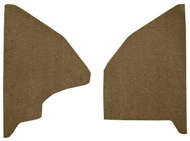 F9551518 1974-79 Ford F-Series Kick Panel Inserts w/ Mass Backing - Cutpile - Dark Saddle