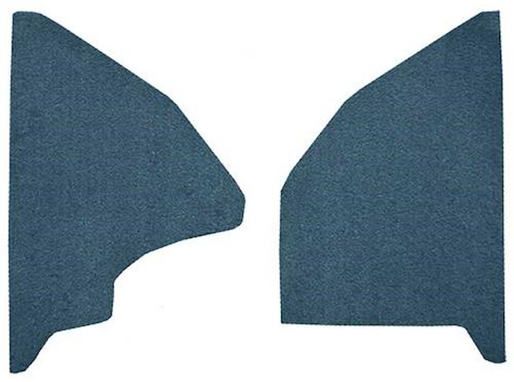 F9551531 1974-79 Ford F-Series Kick Panel Inserts w/ Mass Backing - Cutpile - Blue