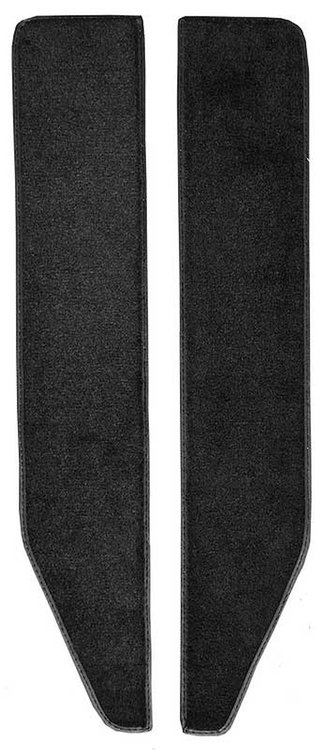 F9551701 1973 Ford F-Series Truck; Door Panel Carpet Insert Set; Loop Carpet; Black; LH and RH