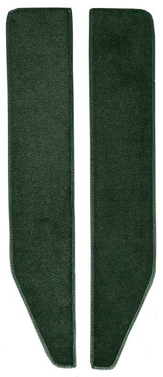 F9551713 1973 Ford F-Series Truck; Door Panel Carpet Insert Set; Loop Carpet; Dark Green; LH and RH