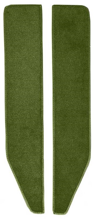 F9551719 1973 Ford F-Series Truck; Door Panel Carpet Insert Set; Loop Carpet; Moss Green; LH and RH