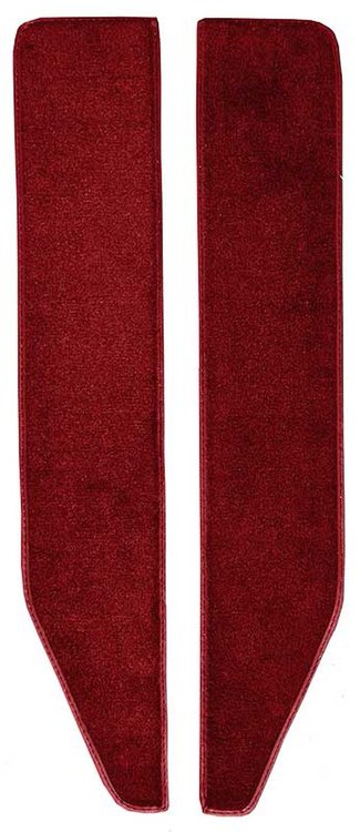 F9551921 1974-79 F-Series Truck; 1978-79 Bronco; Door Panel Carpet Inserts; Cutpile Carpet; Oxblood Red; LH and RH
