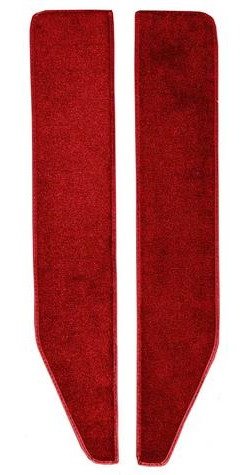 F9551992 1974-79 F-Series Truck; 1978-79 Bronco; Door Panel Carpet Inserts; Cutpile Carpet; Flame Red; LH and RH