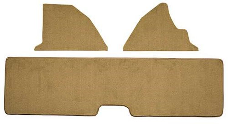 F9558305 1978-79 Ford Bronco; Tailgate Cover and Kick Panel Accessory Carpet Kit; Cutpile With Mass Backing; Gold