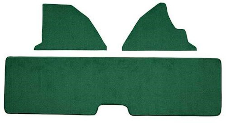 F9558346 1978-79 Ford Bronco; Tailgate Cover and Kick Panel Accessory Carpet Kit; Cutpile With Mass Backing; Jade Green