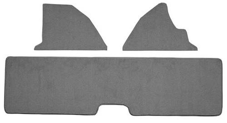 F9558347 1978-79 Ford Bronco; Tailgate Cover and Kick Panel Accessory Carpet Kit; Cutpile With Mass Backing; Dark Gray