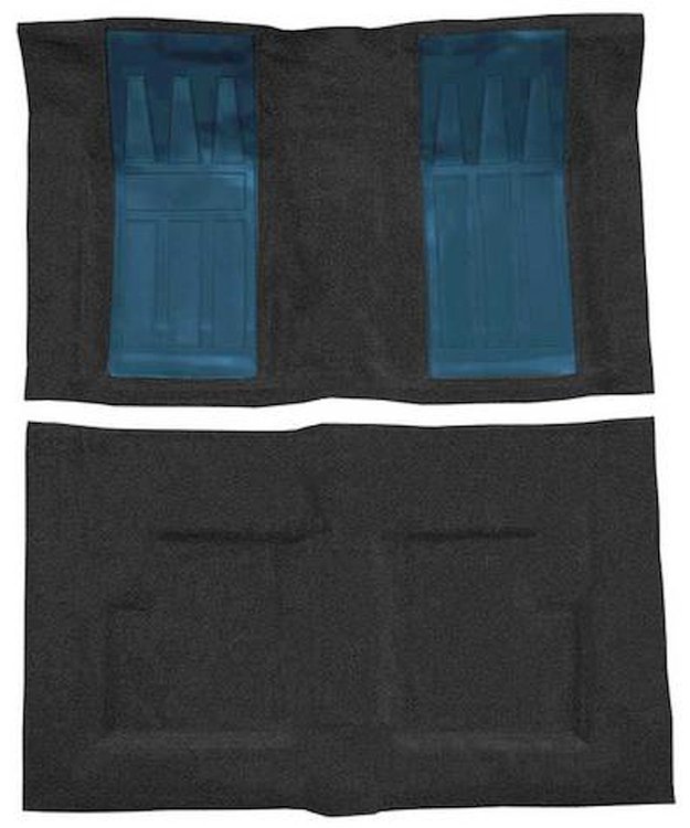 F9600501 1971 Ford Torino GT Convertible Automatic; Loop Carpet; Kit w/ 2 Bright Blue Inserts; Black
