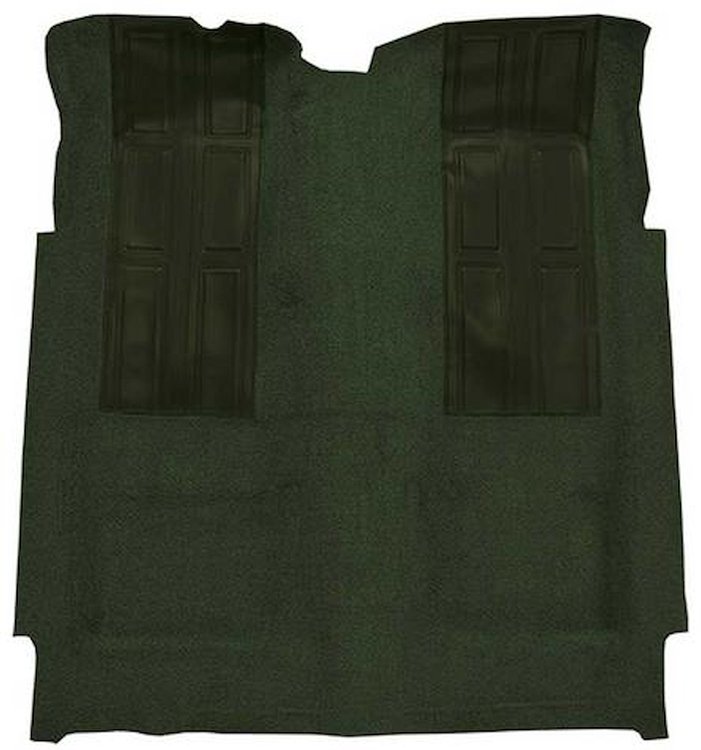 F9600613 1972-73 Ford Torino GT 2-Door Automatic; Loop Carpet; Kit w/ 2 Dark Green Inserts; Dark Green