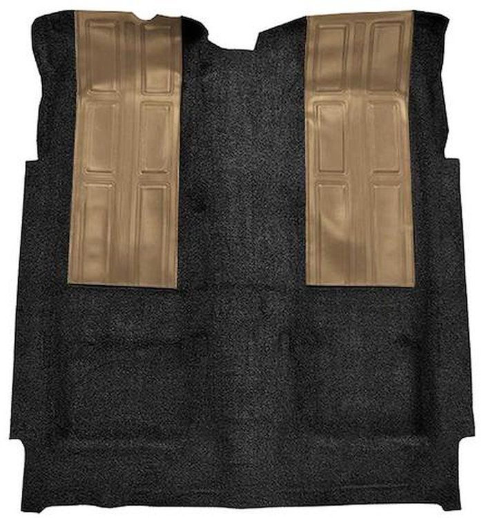 F9601001 1972-73 Ford Torino GT 2-Door Automatic; Loop Carpet; Kit w/ 2 Fawn Inserts; Black