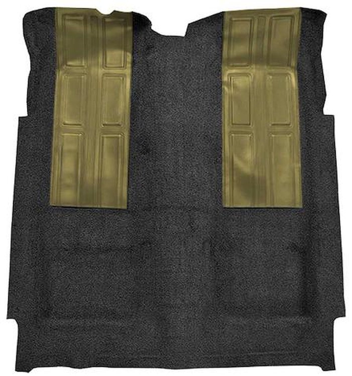 F9601101 1973 Ford Torino GT 2-Door Hardtop Automatic; Loop Carpet; Kit w/ 2 Ivy Gold Inserts; Black