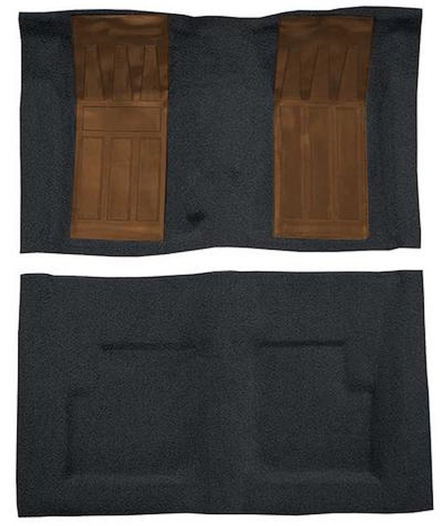 F9601501 1971 Ford Torino GT Convertible 4-Speed; Loop Carpet; Kit w/ 2 Dark Saddle Inserts; Black