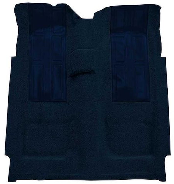 F9601812 1972-73 Ford Torino GT 2-Door 4-Speed; Loop Carpet; Kit w/ 2 Dark Blue Inserts; Dark Blue
