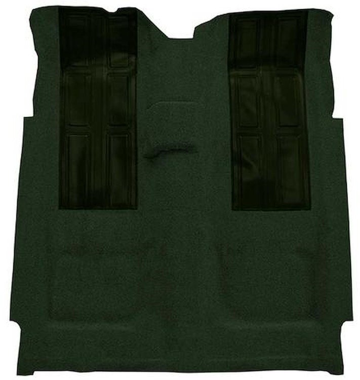 F9601913 1972-73 Ford Torino GT 2-Door 4-Speed; Loop Carpet; Kit w/ 2 Dark Green Inserts; Dark Green